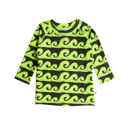 Neon by Nestling Brushed Rashie - Green Waves