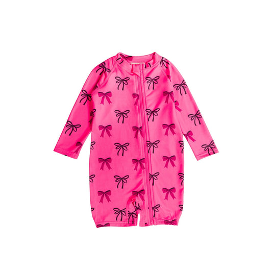 Neon by Nestling Brushed Shortie Swimmer - Neon Bows