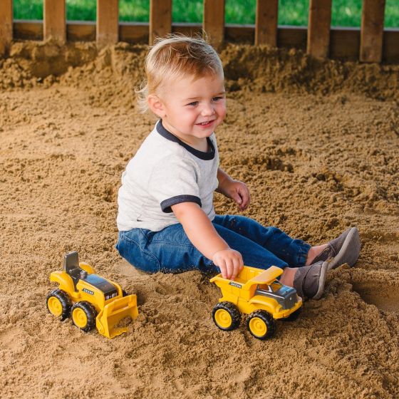 John Deere 15cm Sandbox Construction 2pk - Yellow
