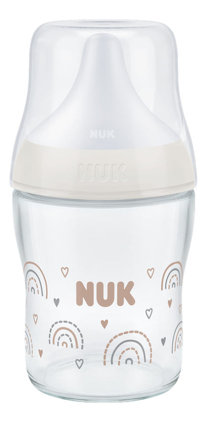 NUK Perfect Match Glass Bottle 120ml / 0+m S Teat