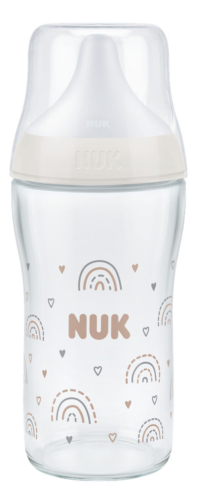 NUK Perfect Match Glass Bottle 230ml / 3m+ M Teat