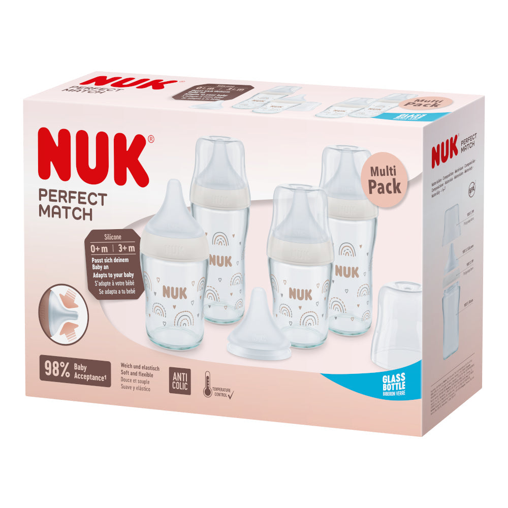 NUK Perfect Match Glass Bottle Set