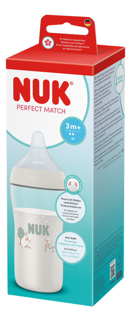 NUK Perfect Match PP Bottle 260ml / 3m+ M Teat