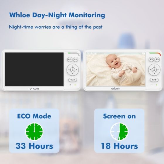 Oricom 6.0" Video Baby Monitor with Pan tilt zoom camera
