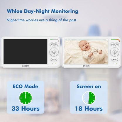 Oricom 6.0" Video Baby Monitor with Pan tilt zoom camera