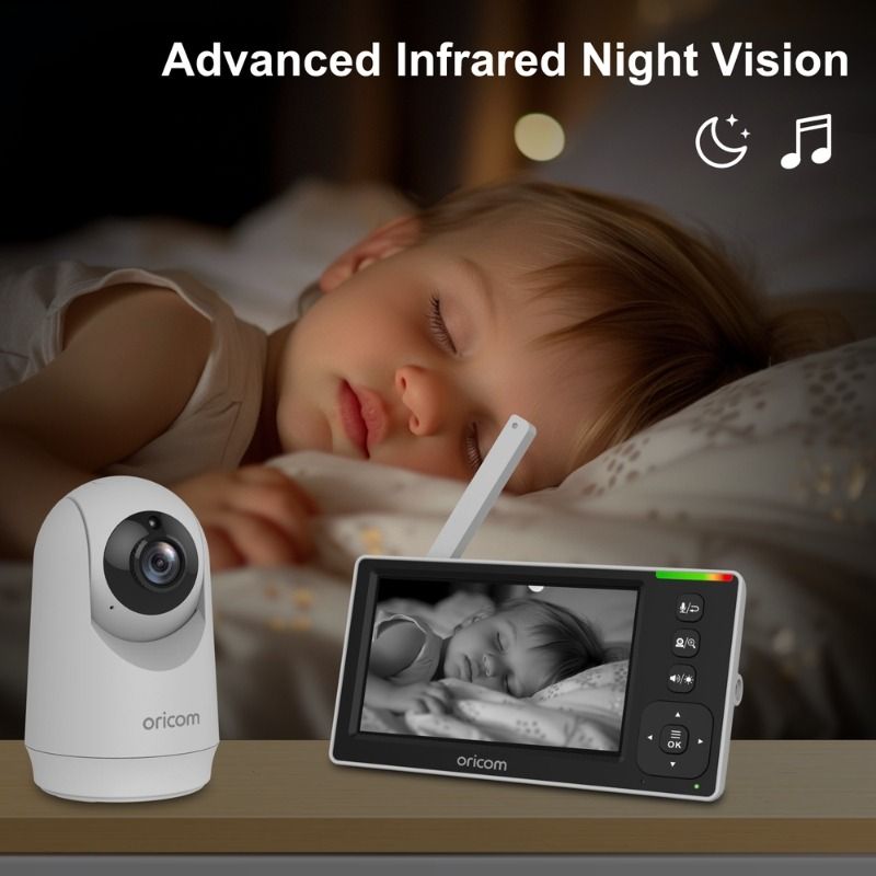 Oricom 4.3" Video Baby Monitor With Motorised Pan-Tilt Camera