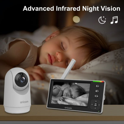 Oricom 4.3" Video Baby Monitor With Motorised Pan-Tilt Camera