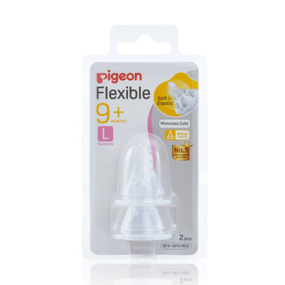 Pigeon Flexible Peristaltic Slim-Neck Teats 2pcs
