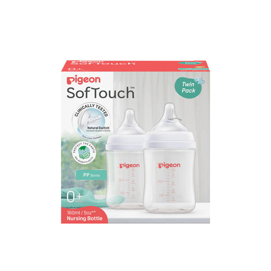 Pigeon SofTouch™ Wide Neck Bottle PP - Twin Pack