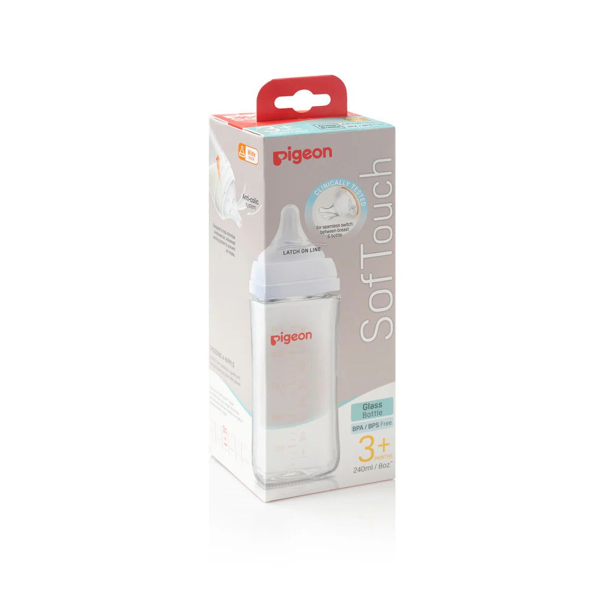 Pigeon SofTouch™ Wide Neck Bottle Glass
