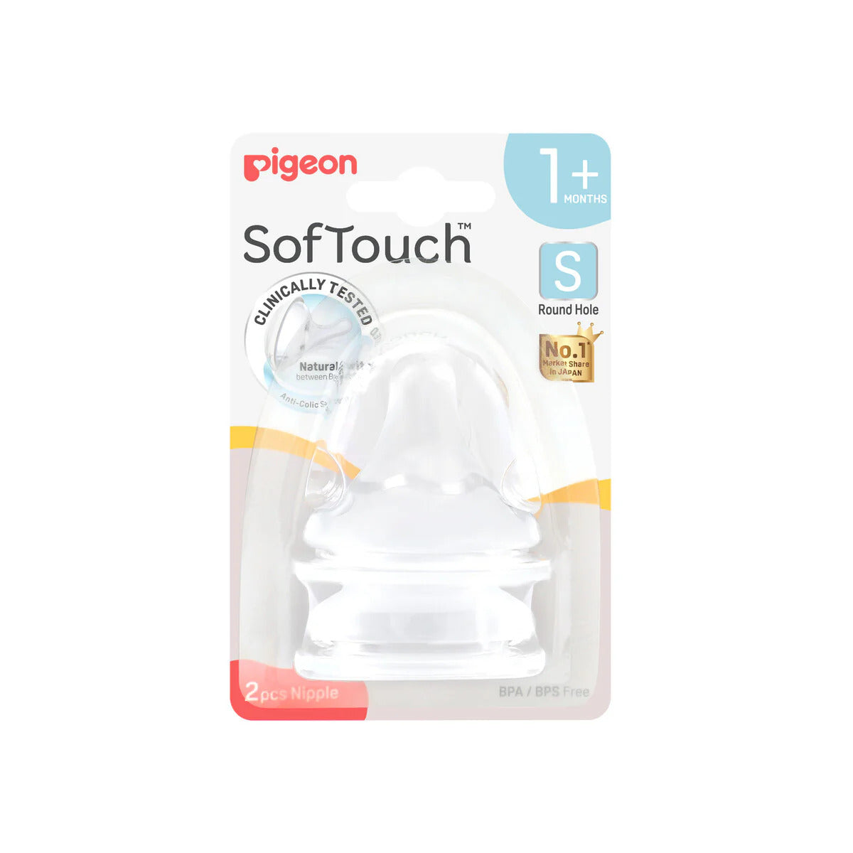 Pigeon SofTouch™ Wide Neck Teat 2pcs