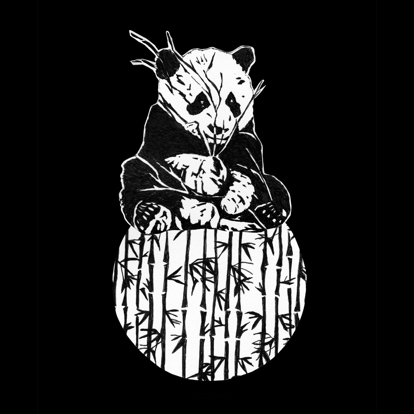 Ink Boss Art Baby Animals Panda Black & White