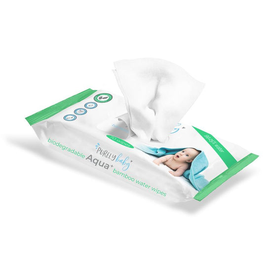 Purely Baby Aqua+ Biodegradable Bamboo Water Baby Wipes