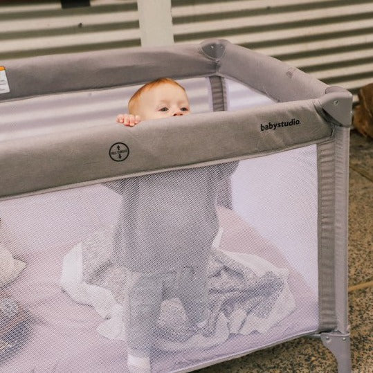 Babystudio 3 in 1 Portacot/Playyard Melange Grey