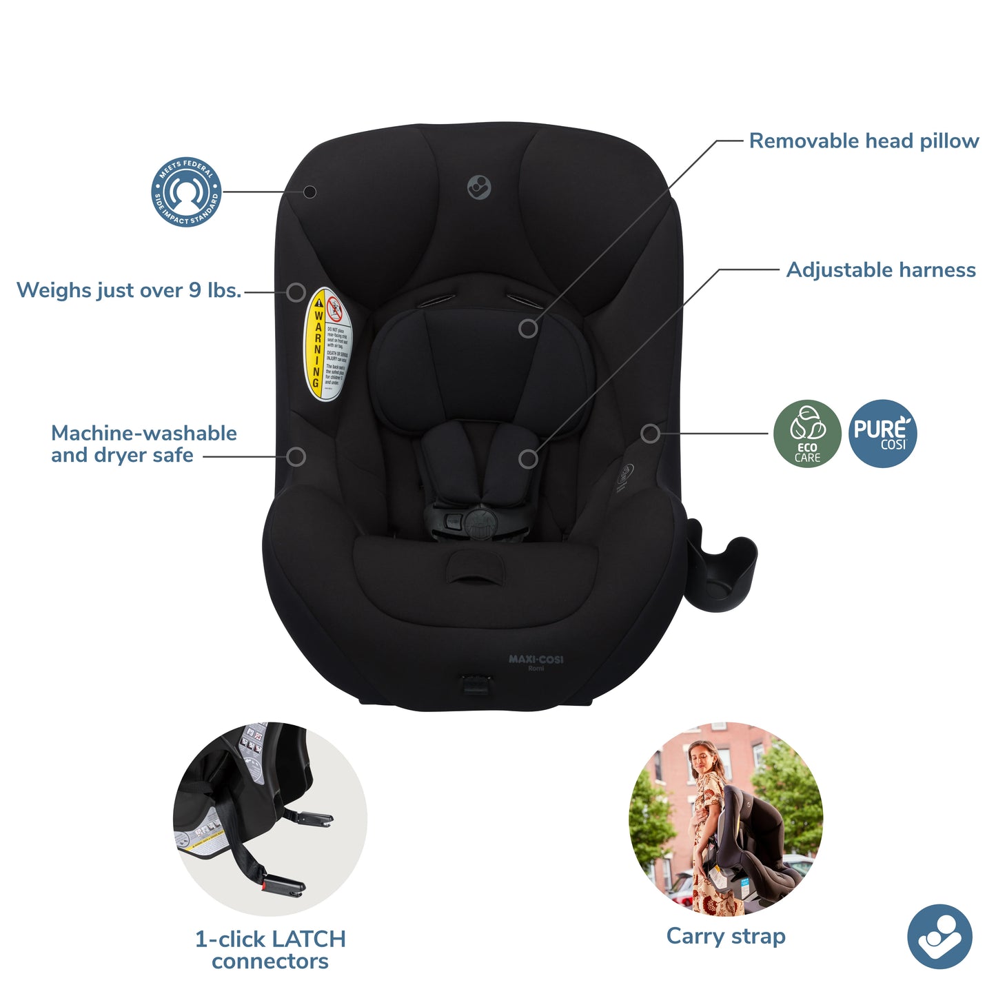 Maxi Cosi Romi Convertible Car Seat - Sea Shadow