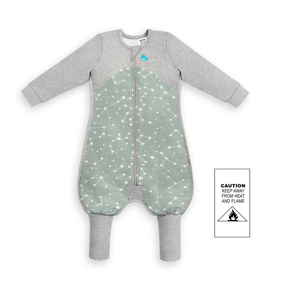 Love To Dream Organic Sleep Suit Long Sleeve Olive Stellar