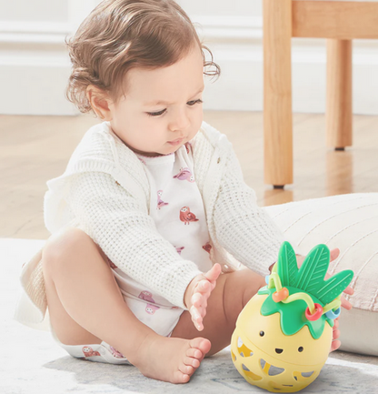 Skip Hop Farmstand roll Around Pineapple Rattle Baby Toy