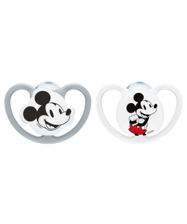 NUK Perfect Match Air Mickey Soothers 2pk - White