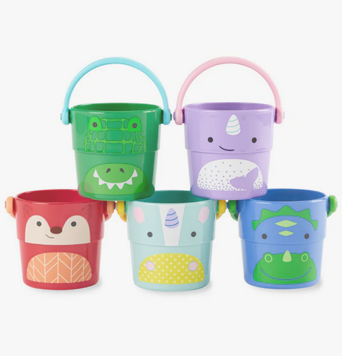Skip Hop Zoo Bath Stack & Pour Buckets