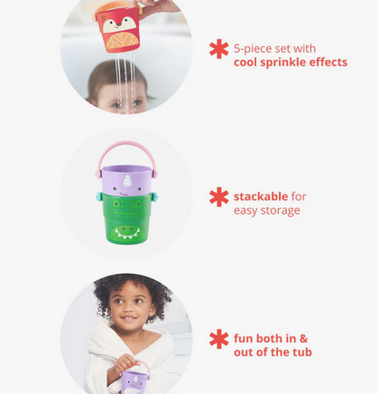Skip Hop Zoo Bath Stack & Pour Buckets