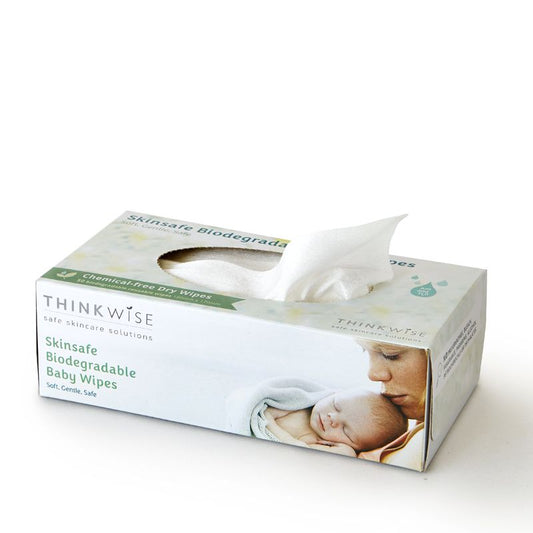 ThinkWise Skinsafe Dry Biodegradable Baby Wipes 50pk