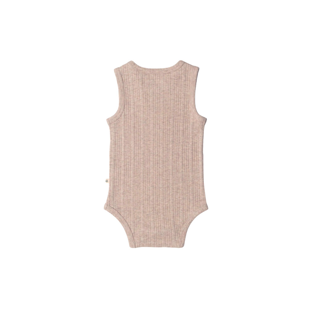 Woolbabe Organic Cotton/Merino Singletsuit Dune Marl