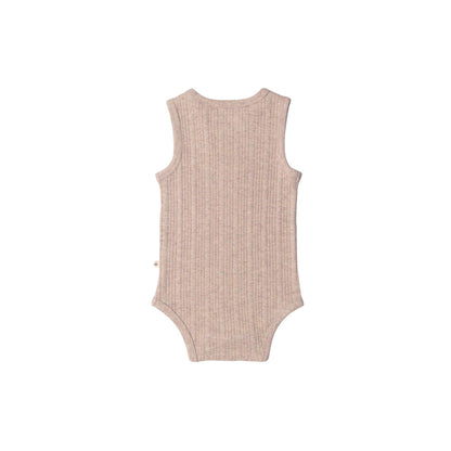 Woolbabe Organic Cotton/Merino Singletsuit Dune Marl
