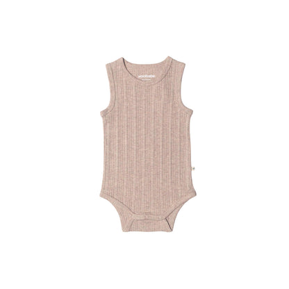 Woolbabe Organic Cotton/Merino Singletsuit Dune Marl