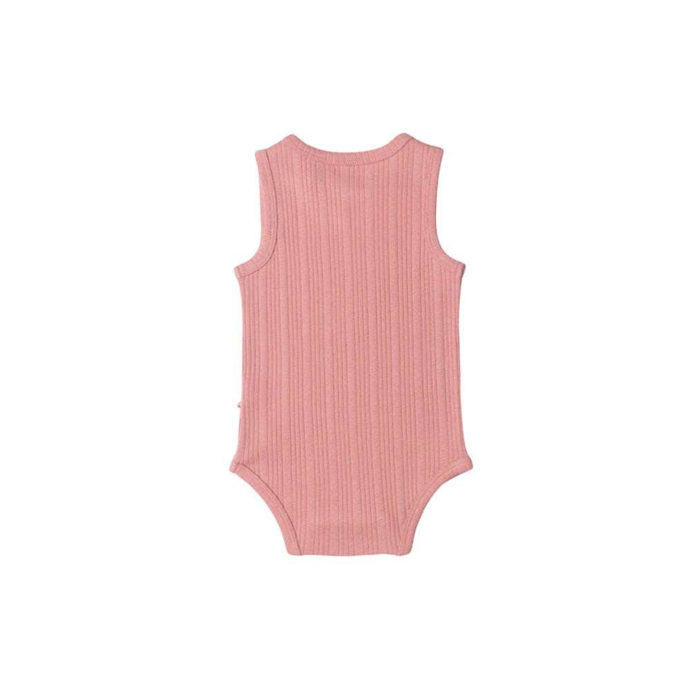 Woolbabe Organic Cotton/Merino Singletsuit Dusk Marl