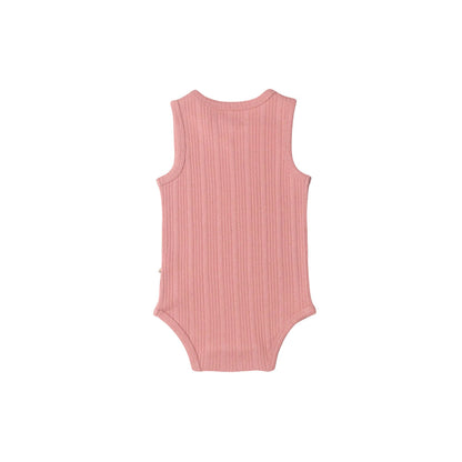 Woolbabe Organic Cotton/Merino Singletsuit Dusk Marl