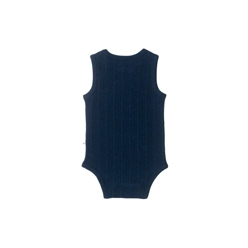 Woolbabe Organic Cotton/Merino Singletsuit Tekapo Marl