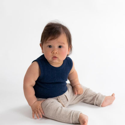 Woolbabe Organic Cotton/Merino Singletsuit Tekapo Marl