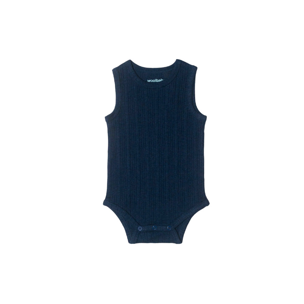 Woolbabe Organic Cotton/Merino Singletsuit Tekapo Marl