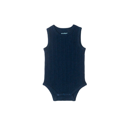 Woolbabe Organic Cotton/Merino Singletsuit Tekapo Marl