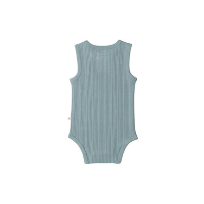 Woolbabe Organic Cotton/Merino Singletsuit Tide Marl