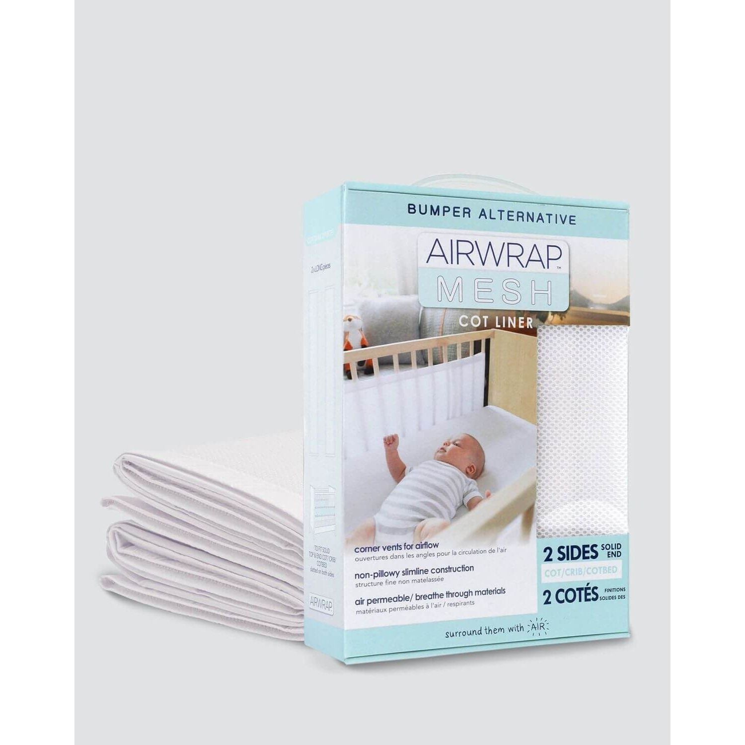 Airwrap 2 Sided Mesh Cot Bumper