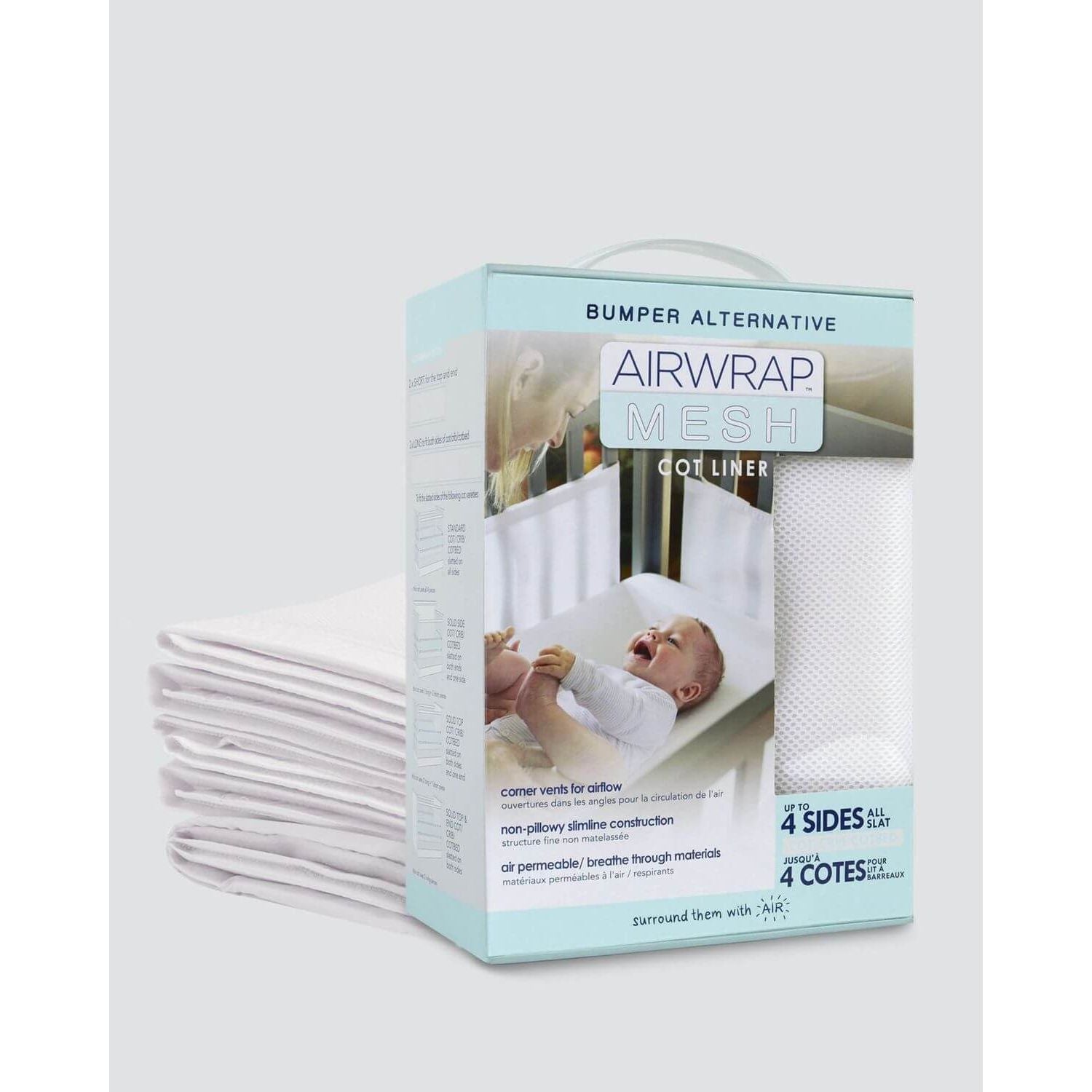 Airwrap 4 Sided Mesh Cot Bumper