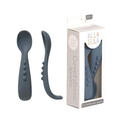 All4Ella Comfy grip silicone spoons 2pk