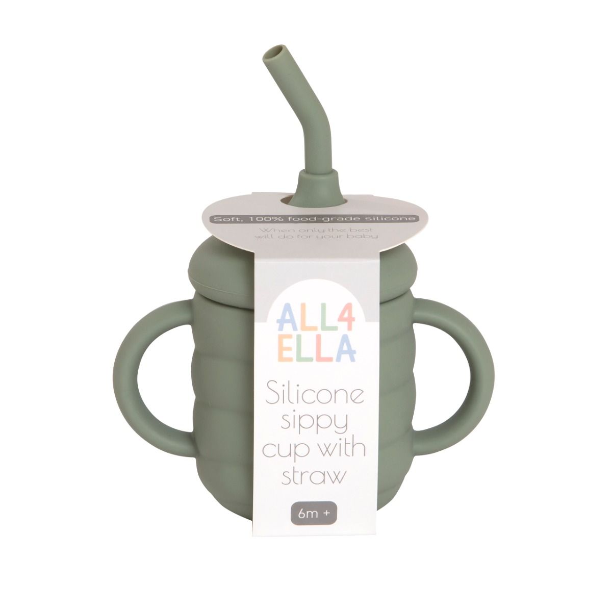 All4Ella Silicone Sippy Cup with Straw