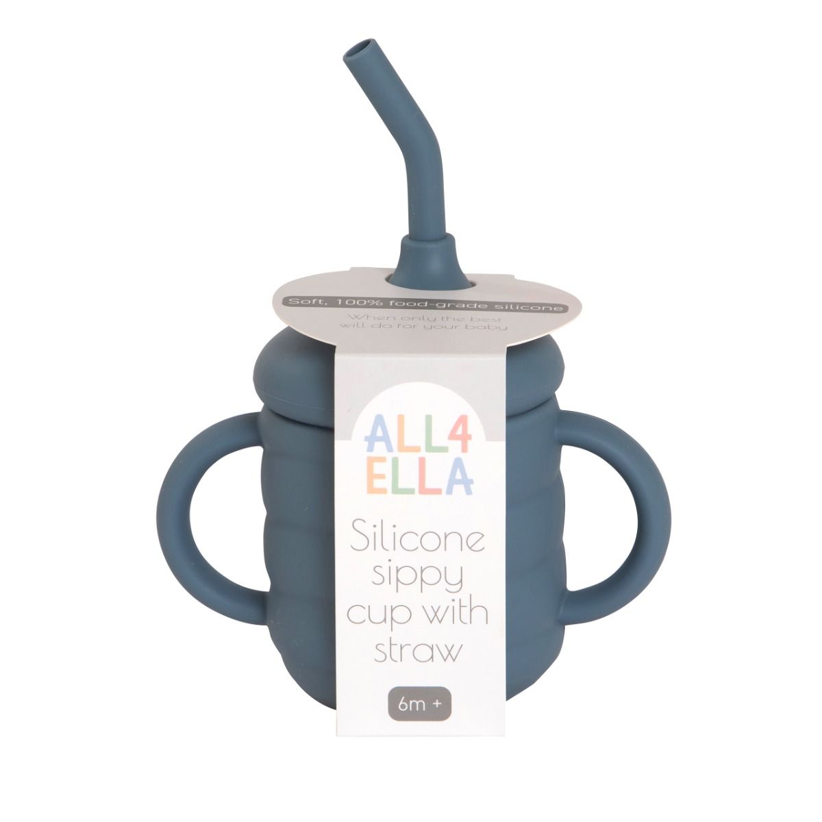 All4Ella Silicone Sippy Cup with Straw