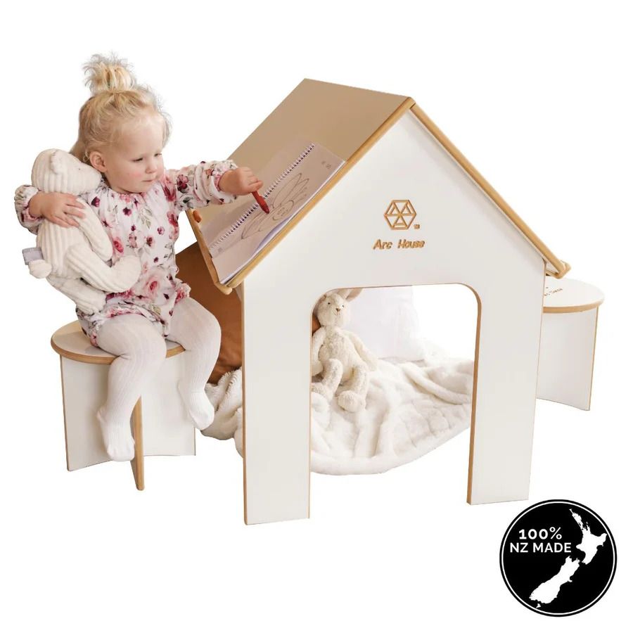 Arc House - 2 in 1 Playhouse & Desk + Seat Set
