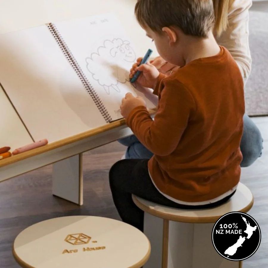Arc House - 2 in 1 Playhouse & Desk + Seat Set