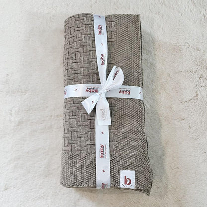 Baby On The Move Basketweave Merino Throw Blanket 130x180 cm