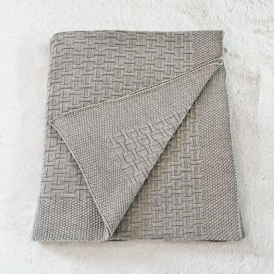 Baby On The Move Basketweave Merino Throw Blanket 130x180 cm