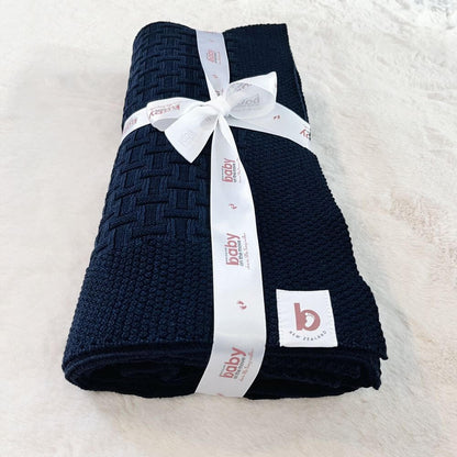 Baby On The Move Basketweave Merino Throw Blanket 130x180 cm