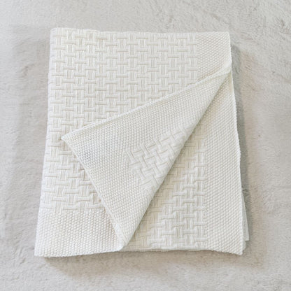 Baby On The Move Basketweave Merino Throw Blanket 130x180 cm