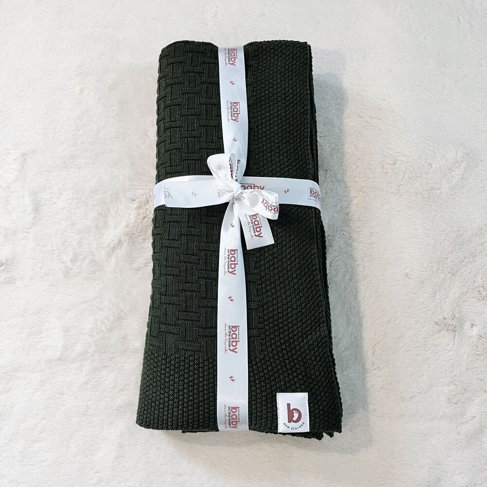 Baby On The Move Basketweave Merino Throw Blanket 130x180 cm