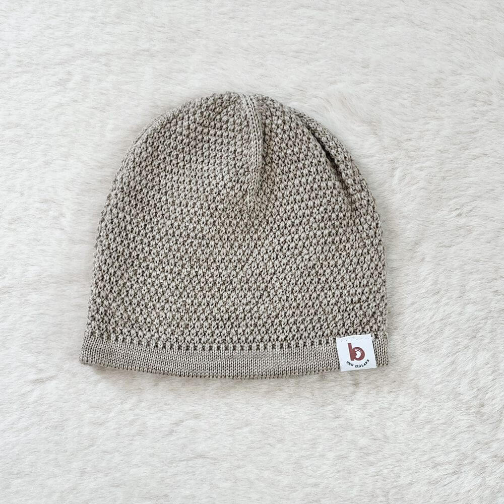 Baby On The Move Moss Stitch Merino Beanie