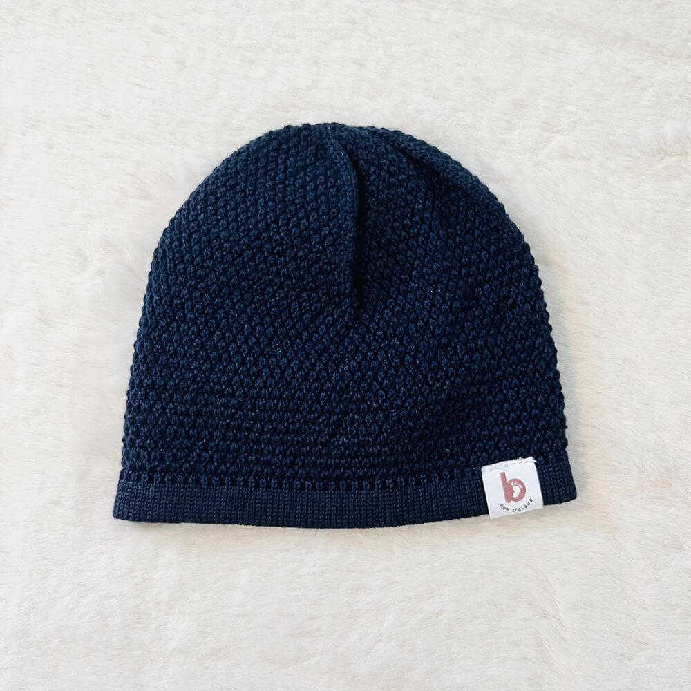 Baby On The Move Moss Stitch Merino Beanie