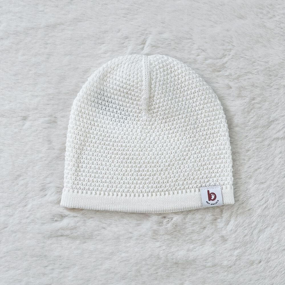 Baby On The Move Moss Stitch Merino Beanie